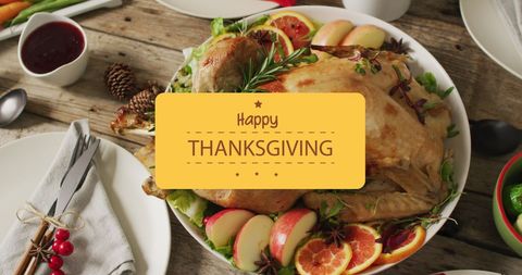 Happy Thanksgiving Feast Display - Download Free Stock Images Pikwizard.com