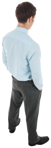 Transparent Image of Businessman Standing in Formal Attire