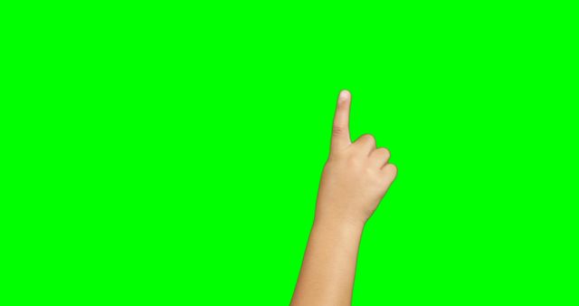 Child's Hand Pointing Up on Green Background - Download Free Stock Images Pikwizard.com