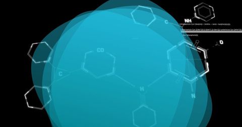 Abstract chemical structures and data technology design