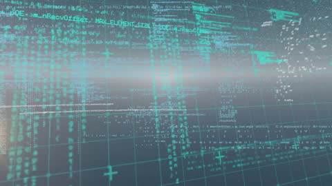 Abstract Digital Codes Overlay for Technology Concepts