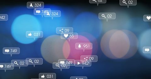 Social Media Icons Overlapping Bokeh Lights - Download Free Stock Images Pikwizard.com