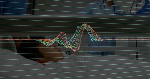 Medical Team Monitoring Child's Health with Electrocardiogram Overlay