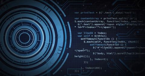 Digital Interface Code and Holographic Elements - Download Free Stock Images Pikwizard.com