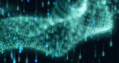 digital data stream with binary code and neural patterns - Download Free Stock Images Pikwizard.com