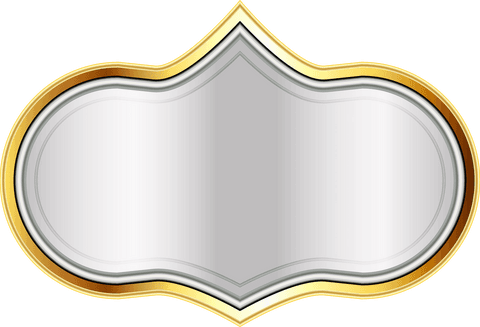 elegant silver tag with gold frame on transparent background - Download Free Stock Videos Pikwizard.com