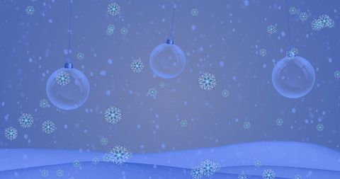 Snowflakes and Baubles in a Winter Wonderland - Download Free Stock Images Pikwizard.com