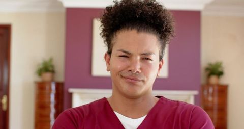 Confident african american man in cozy living room with modern decor