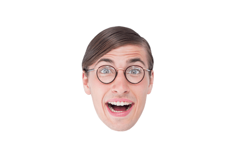excited businessman face transparent background isolated - Download Free Stock Videos Pikwizard.com