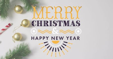 Festive Christmas and New Year Greeting Design