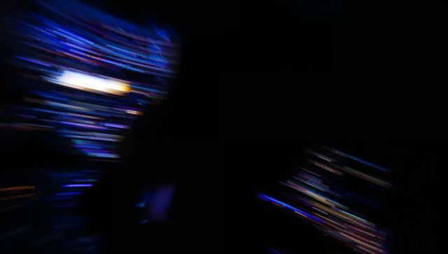 Vibrant Light Trails and Motion in Digital Cosmos