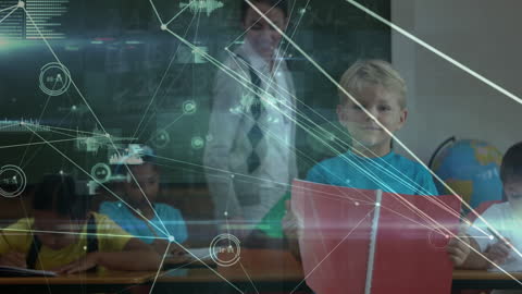 Children Learning with Digital Network Interface