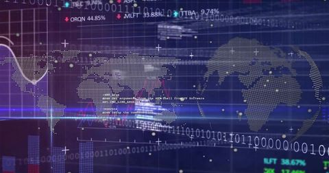 Global Financial Data Overlay with Coding Elements - Download Free Stock Images Pikwizard.com
