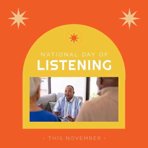 National Day of Listening Celebration with Senior Friends - Download Free Stock Templates Pikwizard.com