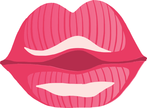 transparent png illustration of stylized pink female lips - Download Free Stock Videos Pikwizard.com