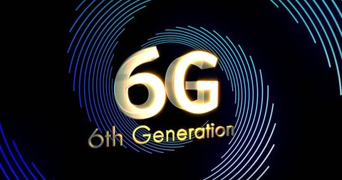 6G Sixth Generation Technology Amidst Visual Spiral