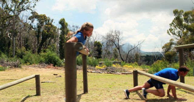 Sporty Individuals Challenging Obstacle Course During Daytime Outdoors - Download Free Stock Images Pikwizard.com