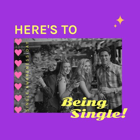 celebrating single awareness day with friends in a bar - Download Free Stock Templates Pikwizard.com