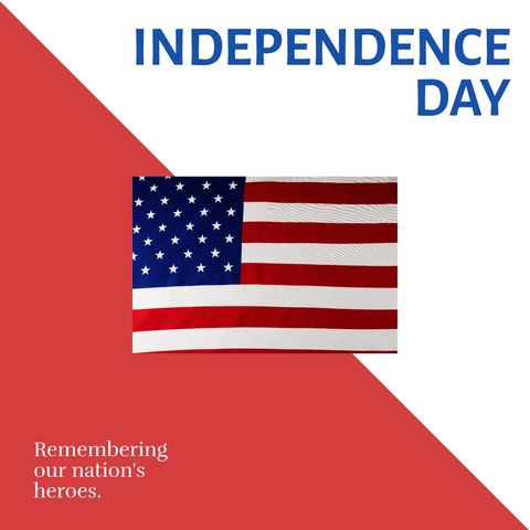 United States Independence Day Celebration with American Flag - Download Free Stock Templates Pikwizard.com