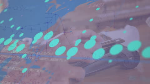 Abstract Technology Background with Mathematics Represents Innovation