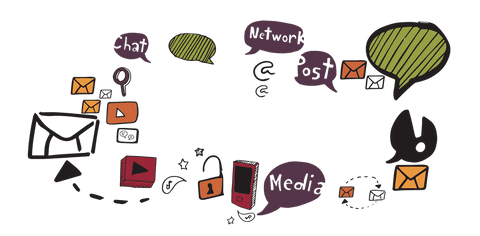Digital Media Icons on Transparent Background with Copy Space - Download Free Stock Videos Pikwizard.com