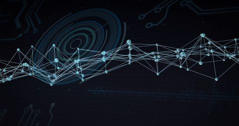 Futuristic Digital Grid of Cyber Network Data Communication - Download Free Stock Images Pikwizard.com