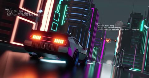 Cybernetic Car Cruising through Futuristic Cityscape - Download Free Stock Images Pikwizard.com