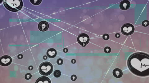 Digital Health Network Interface on Abstract Light Background