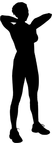 transparent silhouette of female athlete exercising dynamically - Download Free Stock Videos Pikwizard.com