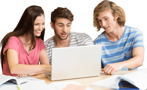 transparent enthusiastic college students collaborating with laptop - Download Free Stock Videos Pikwizard.com