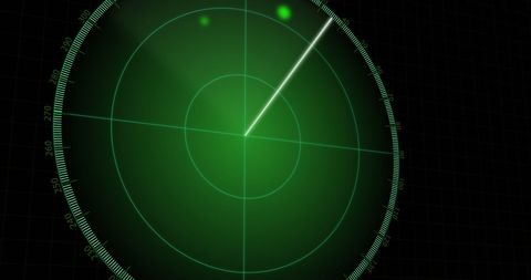 Abstract Radar Interface Tracking Targets on Black Background - Download Free Stock Images Pikwizard.com