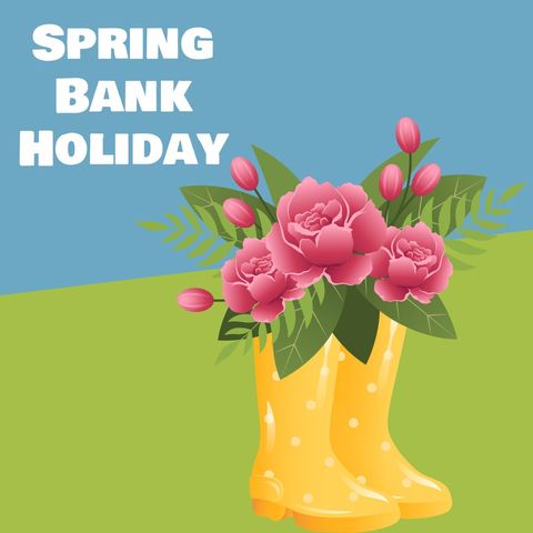 spring bank holiday digital illustration with flowers in boots - Download Free Stock Templates Pikwizard.com