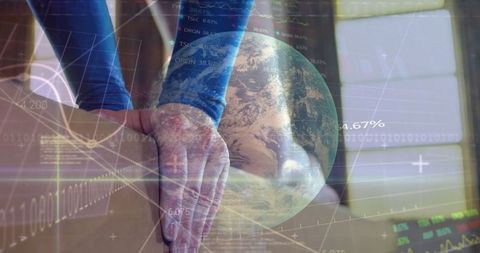 Active Lifestyle with Digital Data Technology Overlay - Download Free Stock Images Pikwizard.com