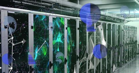 Digital Interface Concept in Advanced Server Room - Download Free Stock Images Pikwizard.com