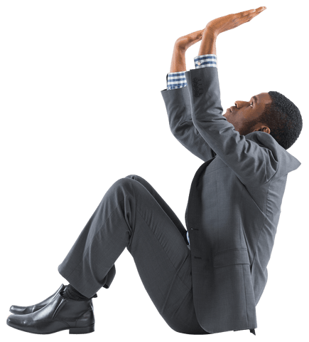 african american businessman sitting transparent background - Download Free Stock Videos Pikwizard.com
