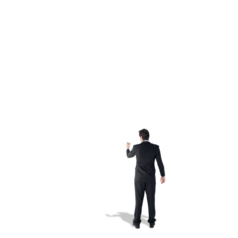Businessman Writing on Visible Transparent Plane - Download Free Stock Videos Pikwizard.com