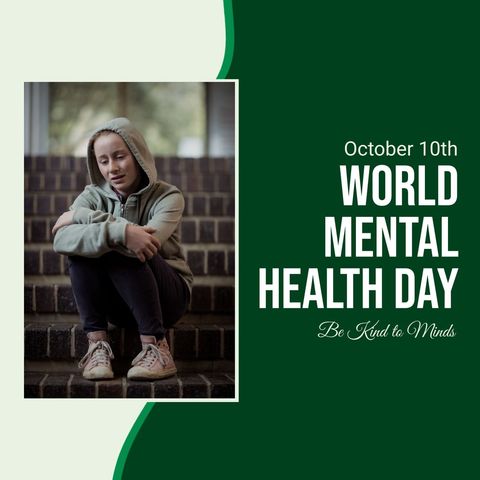 thoughtful woman reflecting on world mental health day - Download Free Stock Templates Pikwizard.com