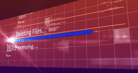 digital interface displaying file deletion processing - Download Free Stock Images Pikwizard.com