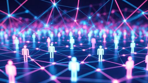 Futuristic Digital Network with Neon Glowing Connections - Download Free Stock Images Pikwizard.com