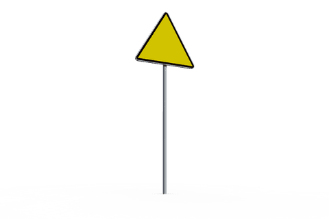 yellow triangle sign on transparent background with ample copy space - Download Free Stock Videos Pikwizard.com