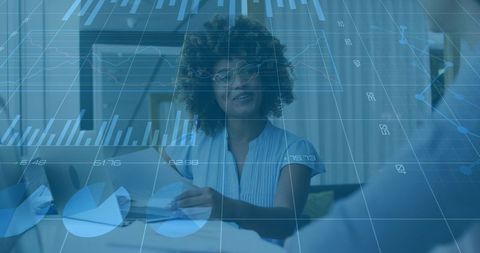 Executive Presenting Data Futures in Modern Office Setting