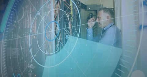 IT Professional Analyzing Data on Server with Digital Interface - Download Free Stock Images Pikwizard.com