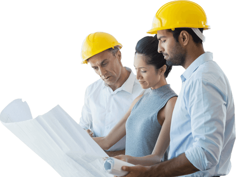 transparent background architects collaborating over blueprint - Download Free Stock Videos Pikwizard.com