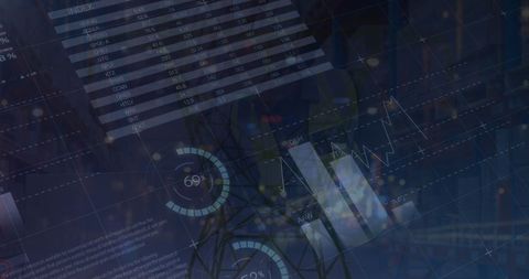 Futuristic Digital Data Interface on Grid Overlay Light Patterns - Download Free Stock Images Pikwizard.com