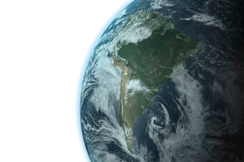 transparent view of south america's profile on earth - Download Free Stock Videos Pikwizard.com