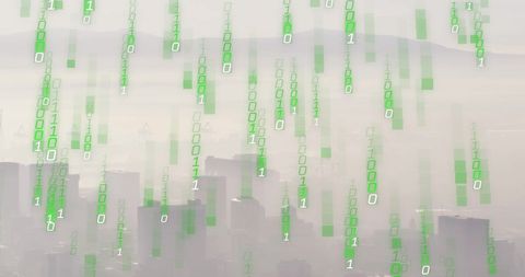 Binary Codes and Digital Data Over Cityscape - Download Free Stock Images Pikwizard.com