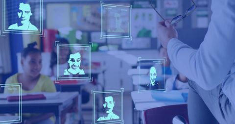 Digital Identity Recognition in Modern Classroom - Download Free Stock Images Pikwizard.com