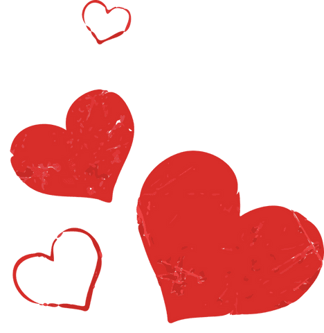 grunge red hearts on transparent background - Download Free Stock Videos Pikwizard.com