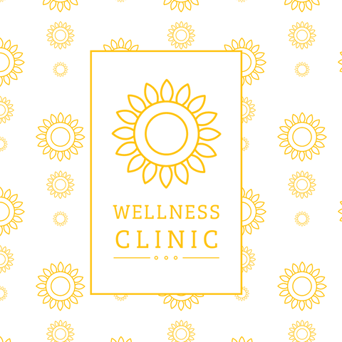 Wellness Clinic Logo with Yellow Floral Pattern on Transparent Background - Download Free Stock Videos Pikwizard.com