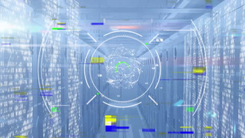 Futuristic Digital Interface in Data Center Environment